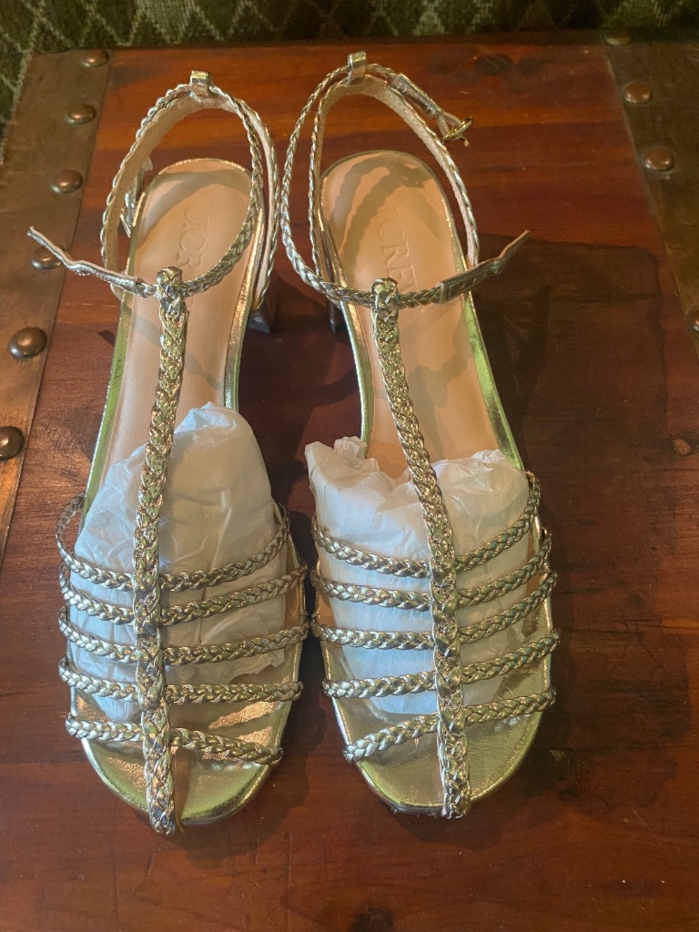Gold metallic sandals…Never Worn!